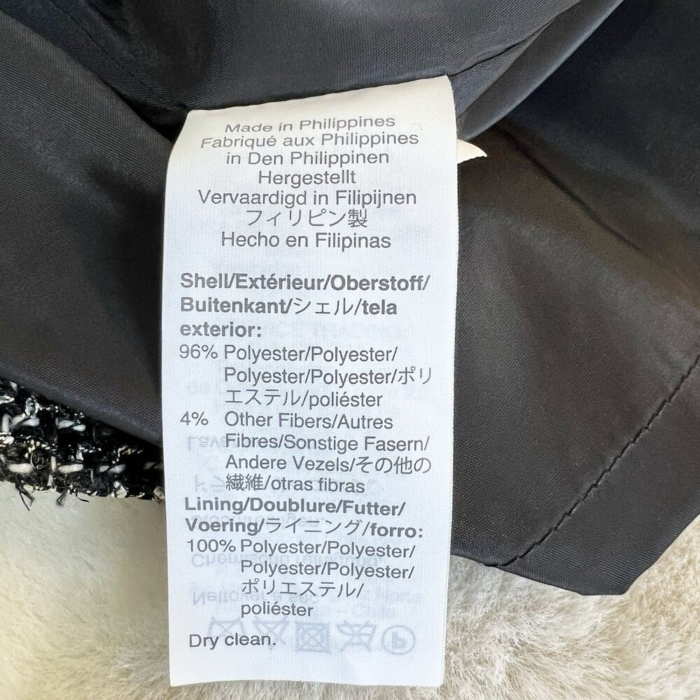 J. Crew Sparkling Constellation Sheath Dress Black Metallic Tweed Sz 12T Tall - Picture 12 of 13